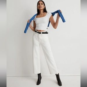 White Madewell Perfect vintage wide leg crop Jean
